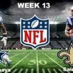 Dallas Cowboys vs New Orleans Saints Live Stream