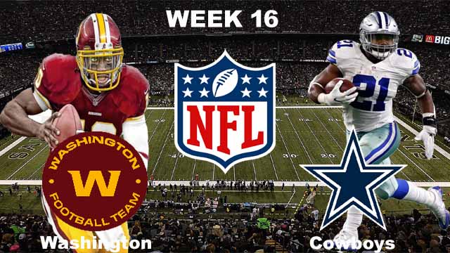 Washington Football Team vs Dallas Cowboys Live Stream, Sunday, 26 December 2021