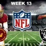 Washington Football Team vs Las Vegas Raiders Live Stream: Sun, Dec 5, 2021