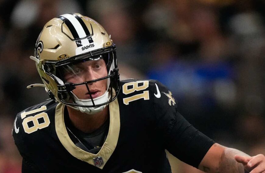 Saints rookie quarterback Spencer Rattler…